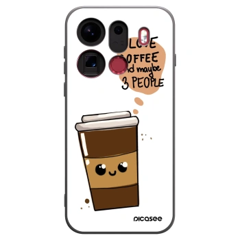 Picasee silikónový čierny obal pre OPPO Find X9 Pro - Cute coffee