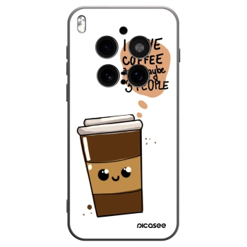 Picasee silikónový čierny obal pre Vivo X300 Pro - Cute coffee