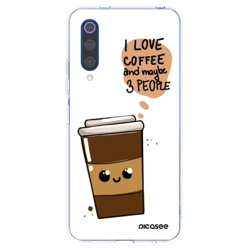 Picasee silikónový prehľadný obal pre Xiaomi Mi 9 SE - Cute coffee