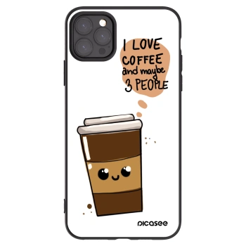 Picasee silikónový čierny obal pre Apple iPhone 11 Pro Max - Cute coffee