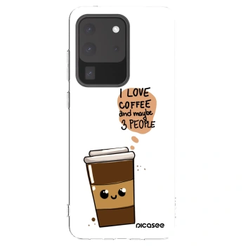 Picasee silikónový prehľadný obal pre Samsung Galaxy S20 Ultra 5G G988F - Cute coffee