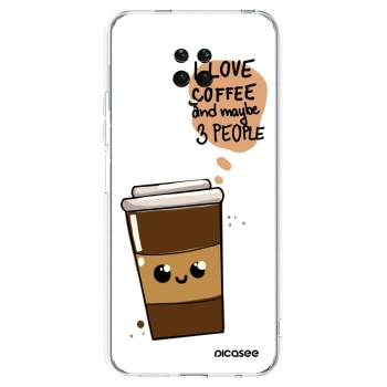 Picasee silikónový prehľadný obal pre Xiaomi Redmi Note 9 Pro - Cute coffee