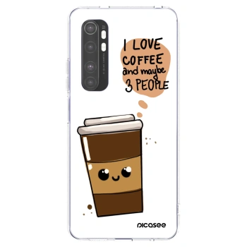 Picasee silikónový prehľadný obal pre Xiaomi Mi Note 10 Lite - Cute coffee