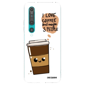 Picasee silikónový prehľadný obal pre Xiaomi Mi 10 - Cute coffee