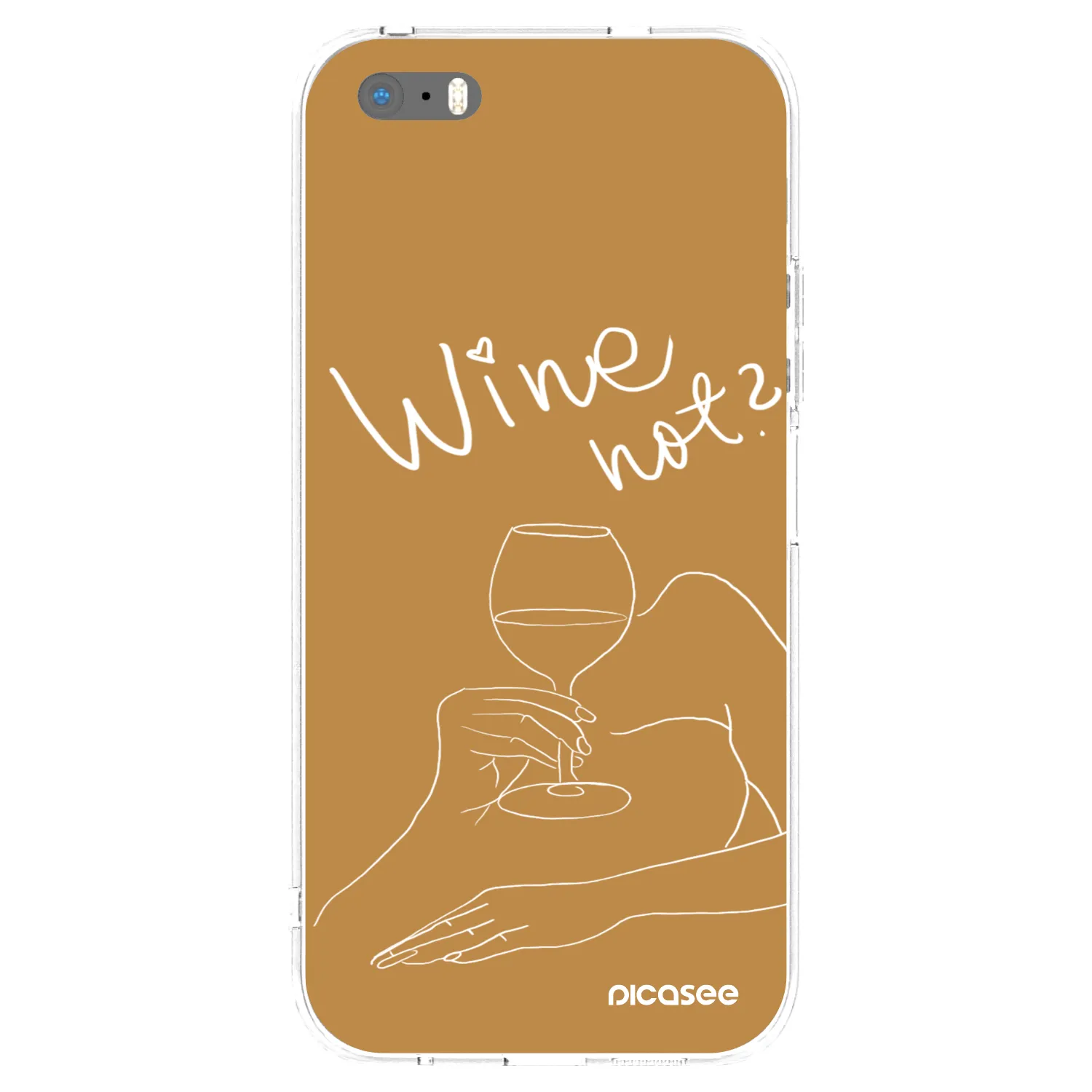 Picasee silikónový prehľadný obal pre Apple iPhone 5/5S/SE - Wine not