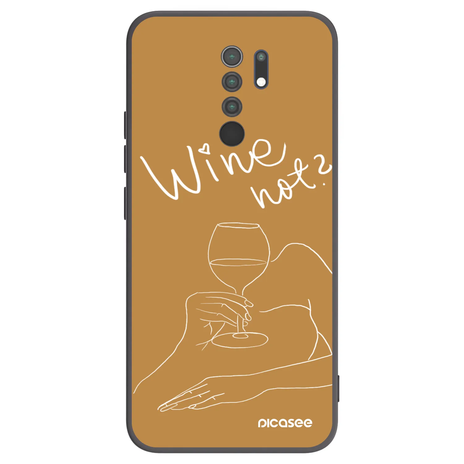 Picasee silikónový čierny obal pre Xiaomi Redmi 9 - Wine not