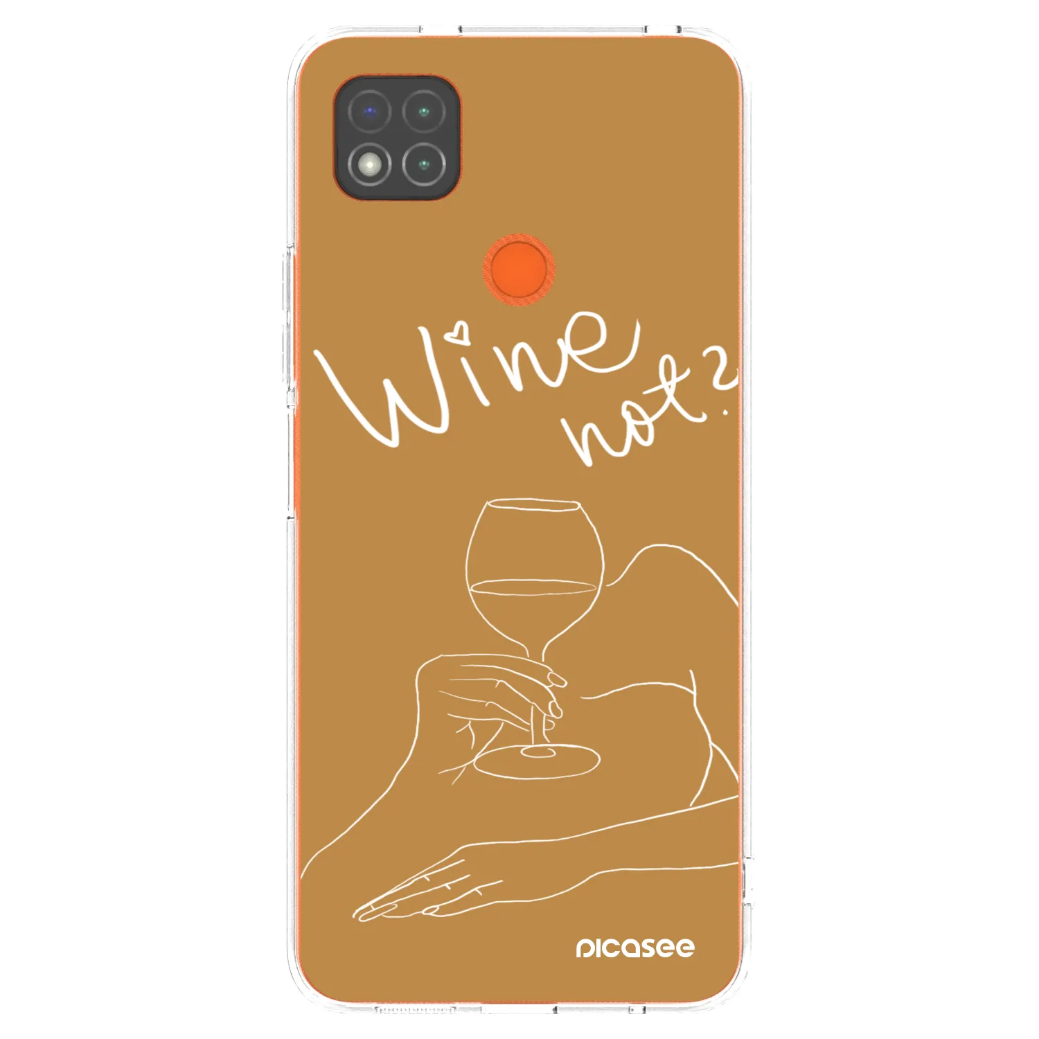Picasee silikónový prehľadný obal pre Xiaomi Redmi 9C - Wine not