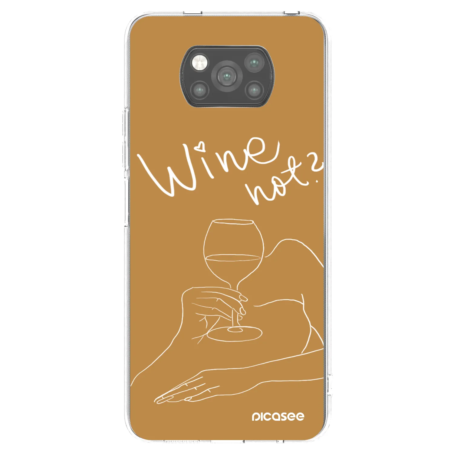 Picasee silikónový čierny obal pre Xiaomi Poco X3 - Wine not