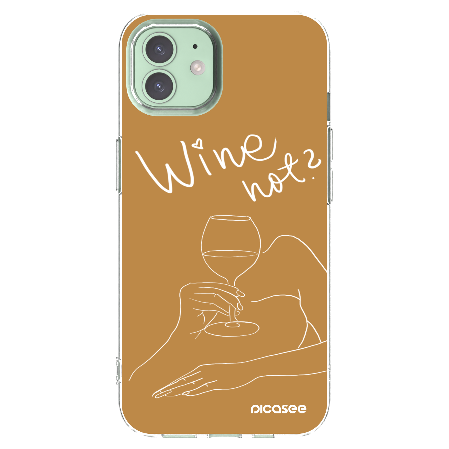 Picasee silikónový prehľadný obal pre Apple iPhone 12 - Wine not
