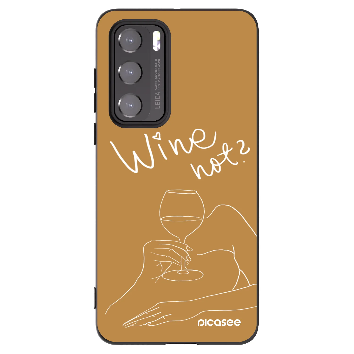 Picasee silikónový čierny obal pre Huawei P40 - Wine not