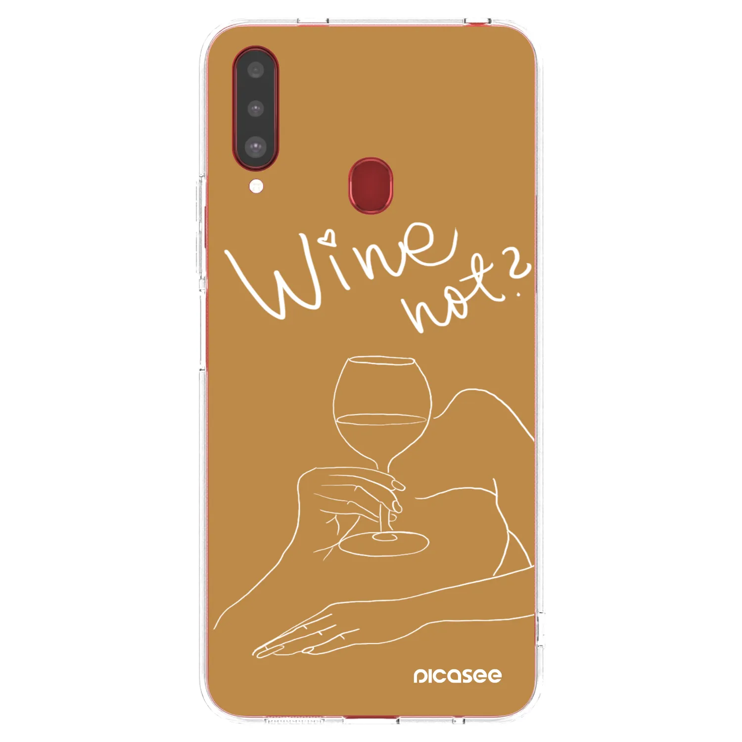 Picasee silikónový prehľadný obal pre Samsung Galaxy A20s - Wine not