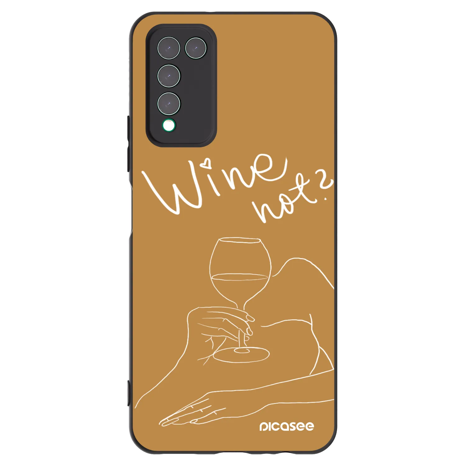 Picasee silikónový čierny obal pre Honor 10X Lite - Wine not