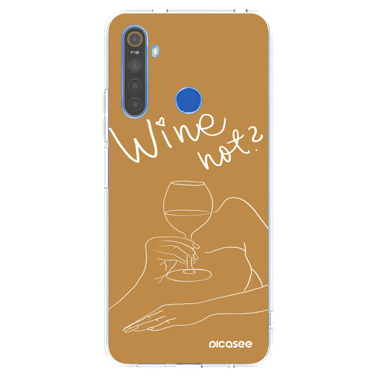 Picasee silikónový prehľadný obal pre Realme 5 - Wine not