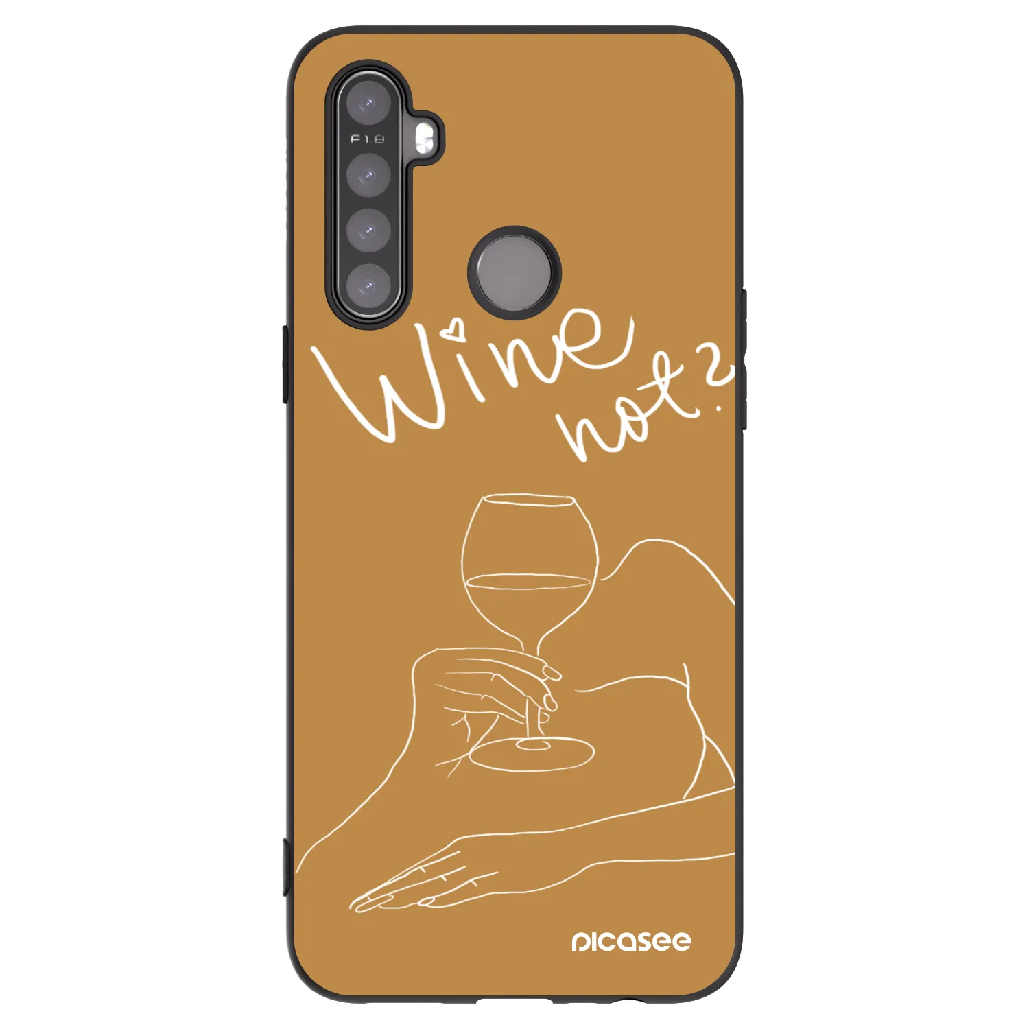 Picasee silikónový čierny obal pre Realme 5 - Wine not