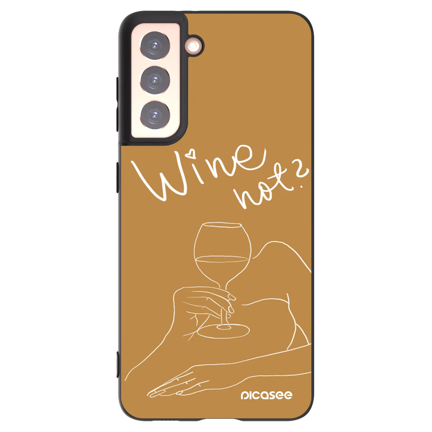Silikónový čierny obal pre Samsung Galaxy S21 5G G991B - Wine not