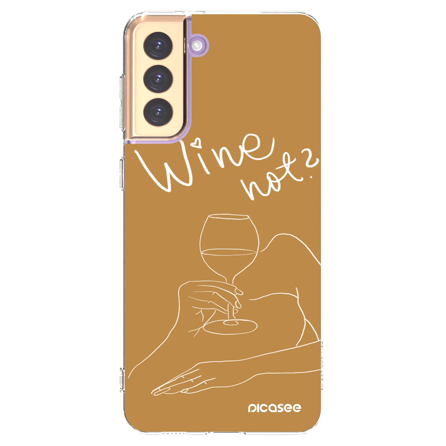 Picasee silikónový prehľadný obal pre Samsung Galaxy S21+ 5G G996F - Wine not