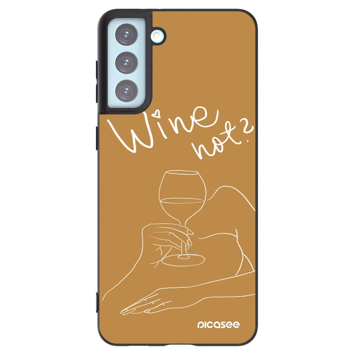 Picasee silikónový čierny obal pre Samsung Galaxy S21+ 5G G996F - Wine not