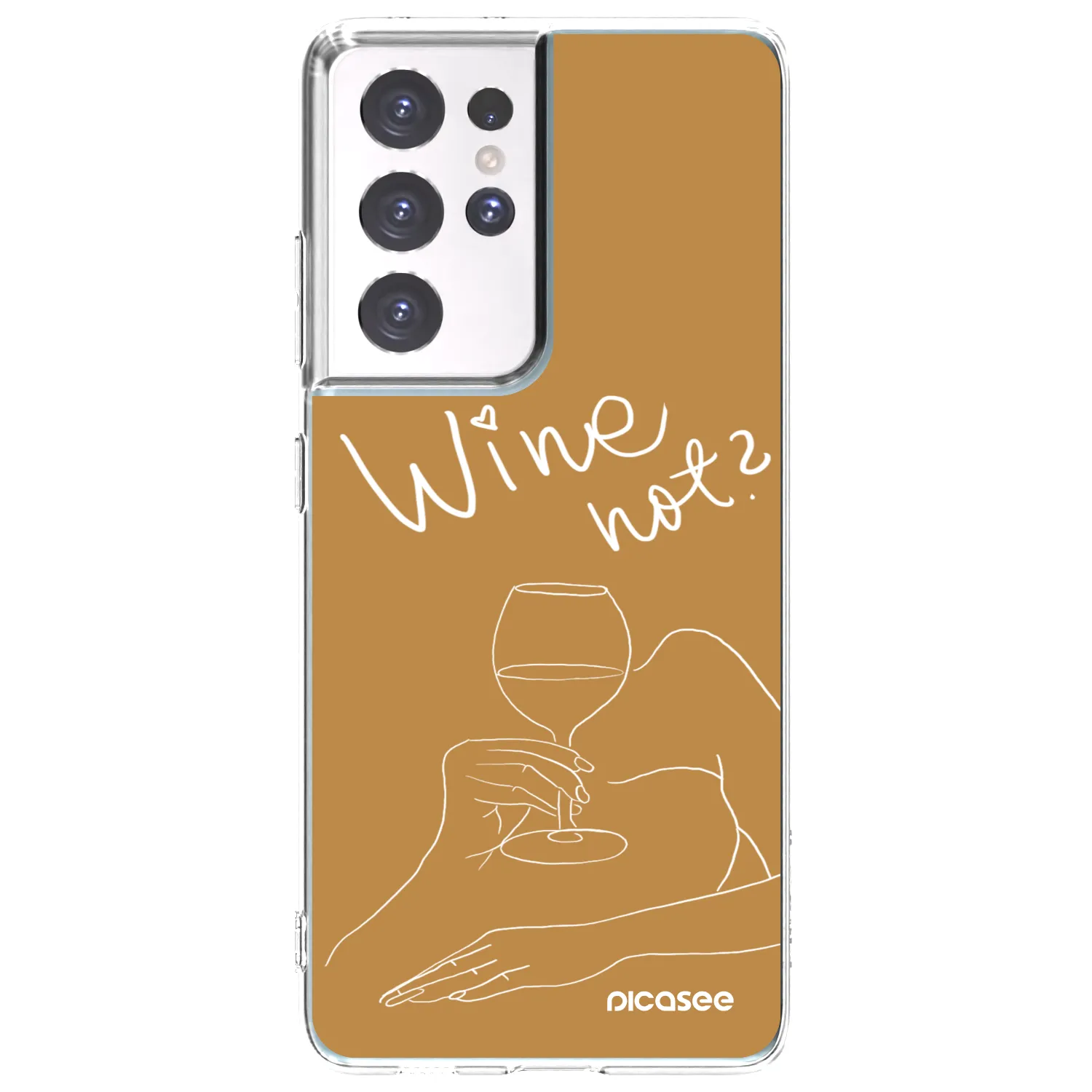Picasee silikónový prehľadný obal pre Samsung Galaxy S21 Ultra 5G G998B - Wine not