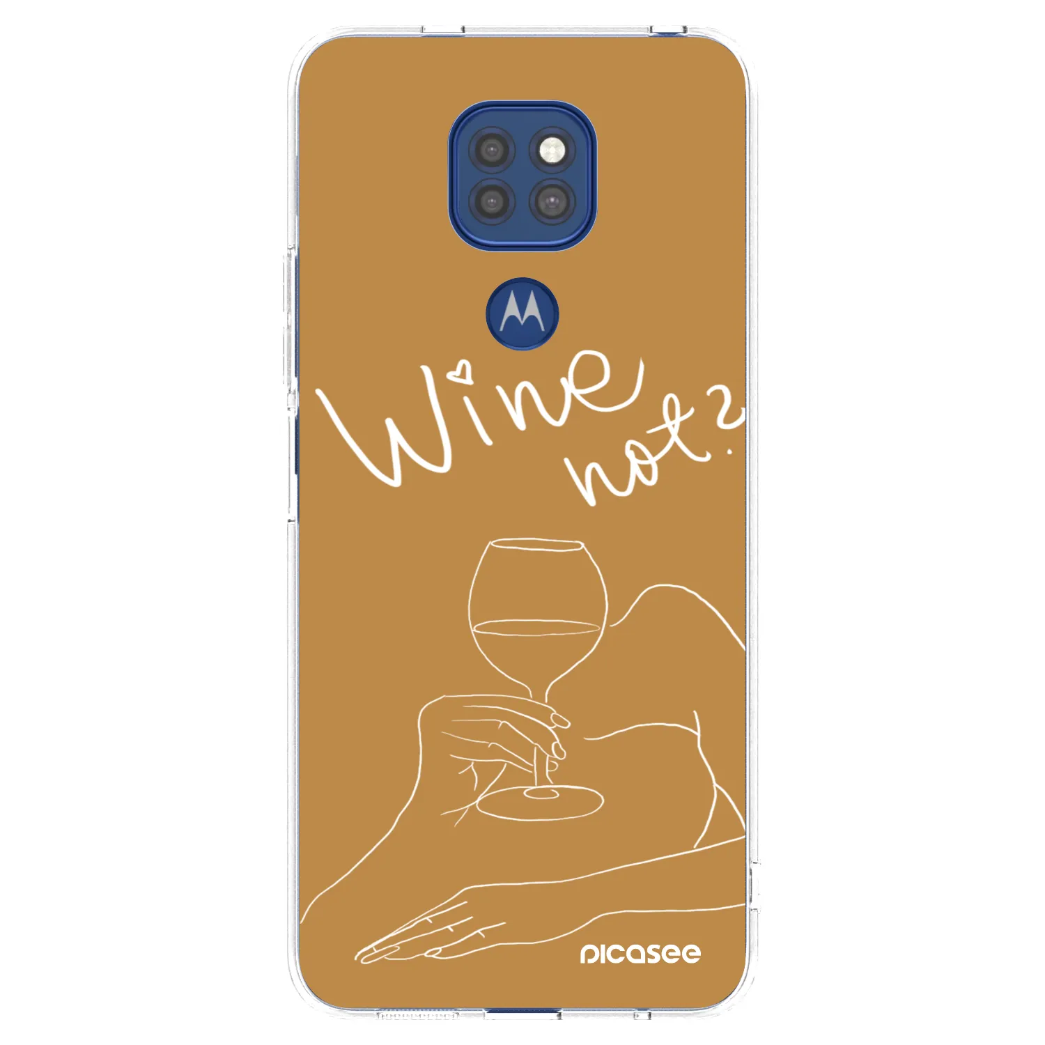 Silikónový prehľadný obal pre Motorola Moto G9 Play - Wine not