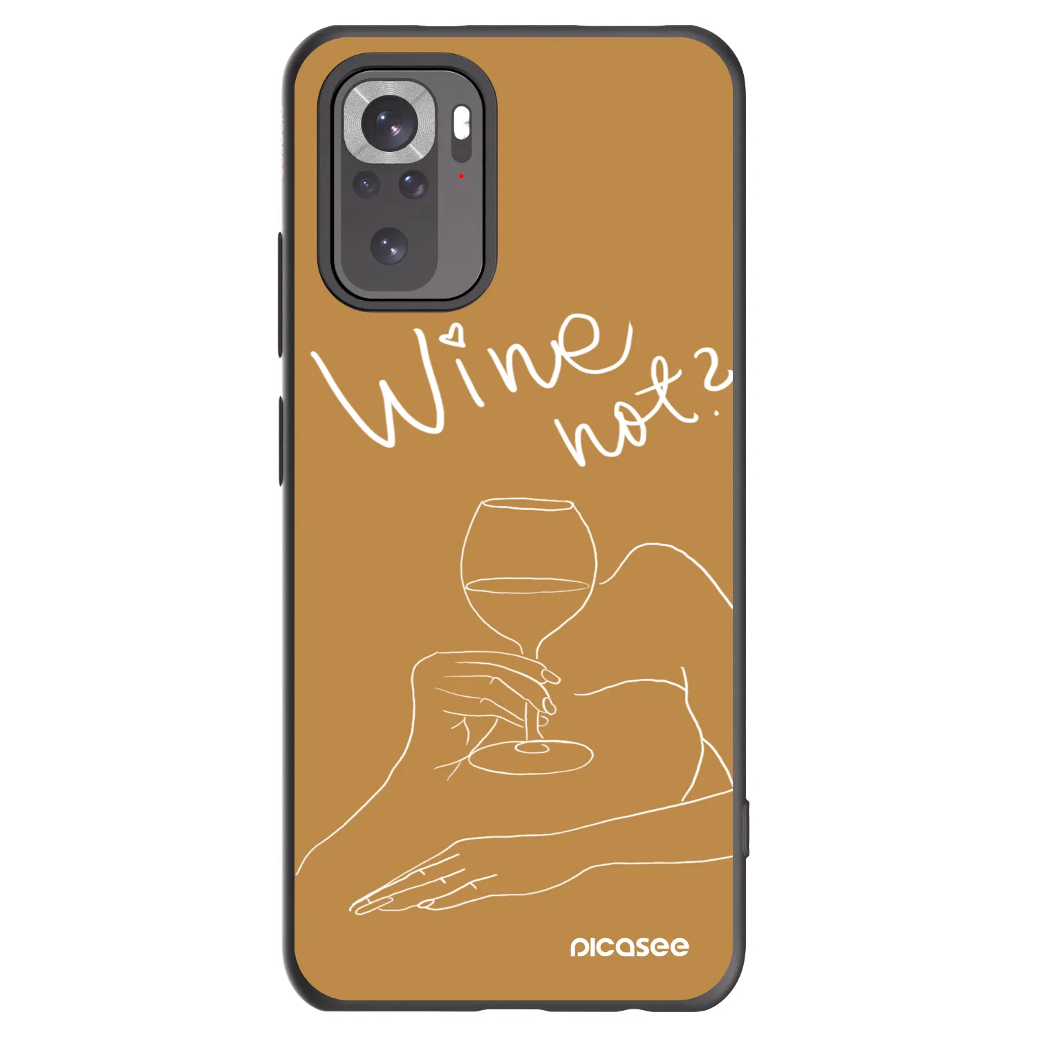 Picasee silikónový čierny obal pre Xiaomi Redmi Note 10 - Wine not