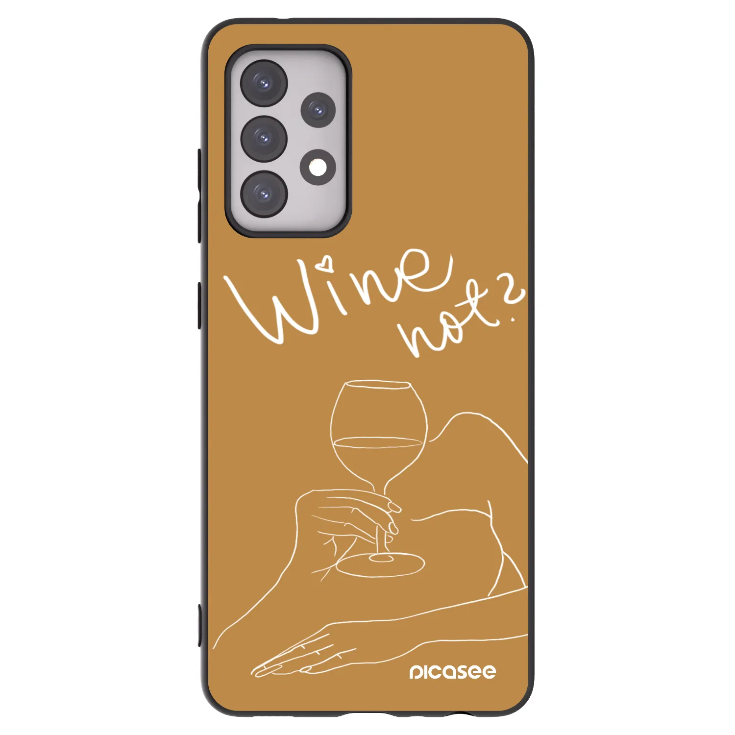 Picasee silikónový čierny obal pre Samsung Galaxy A52 5G A525F - Wine not