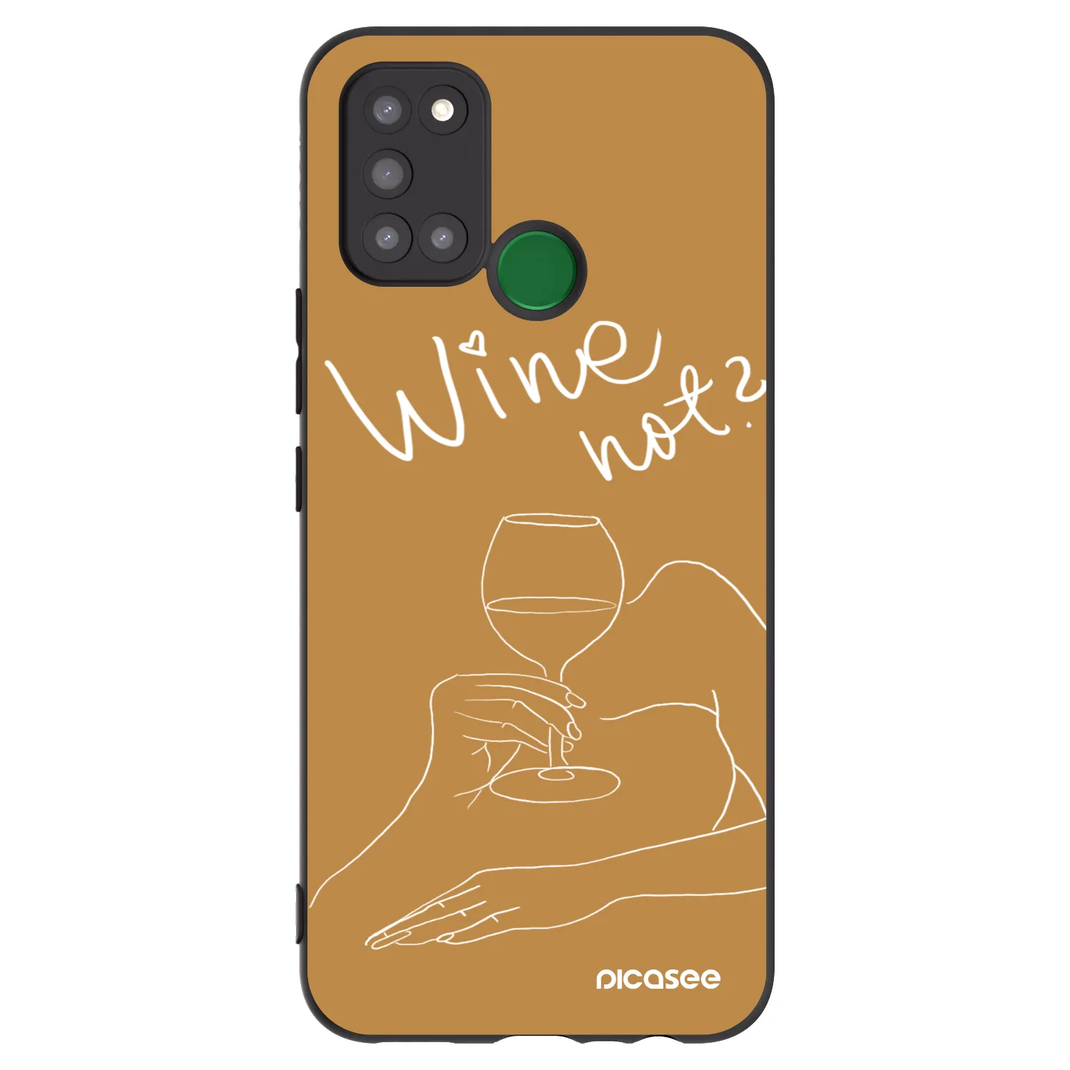 Picasee silikónový čierny obal pre Realme 7i - Wine not