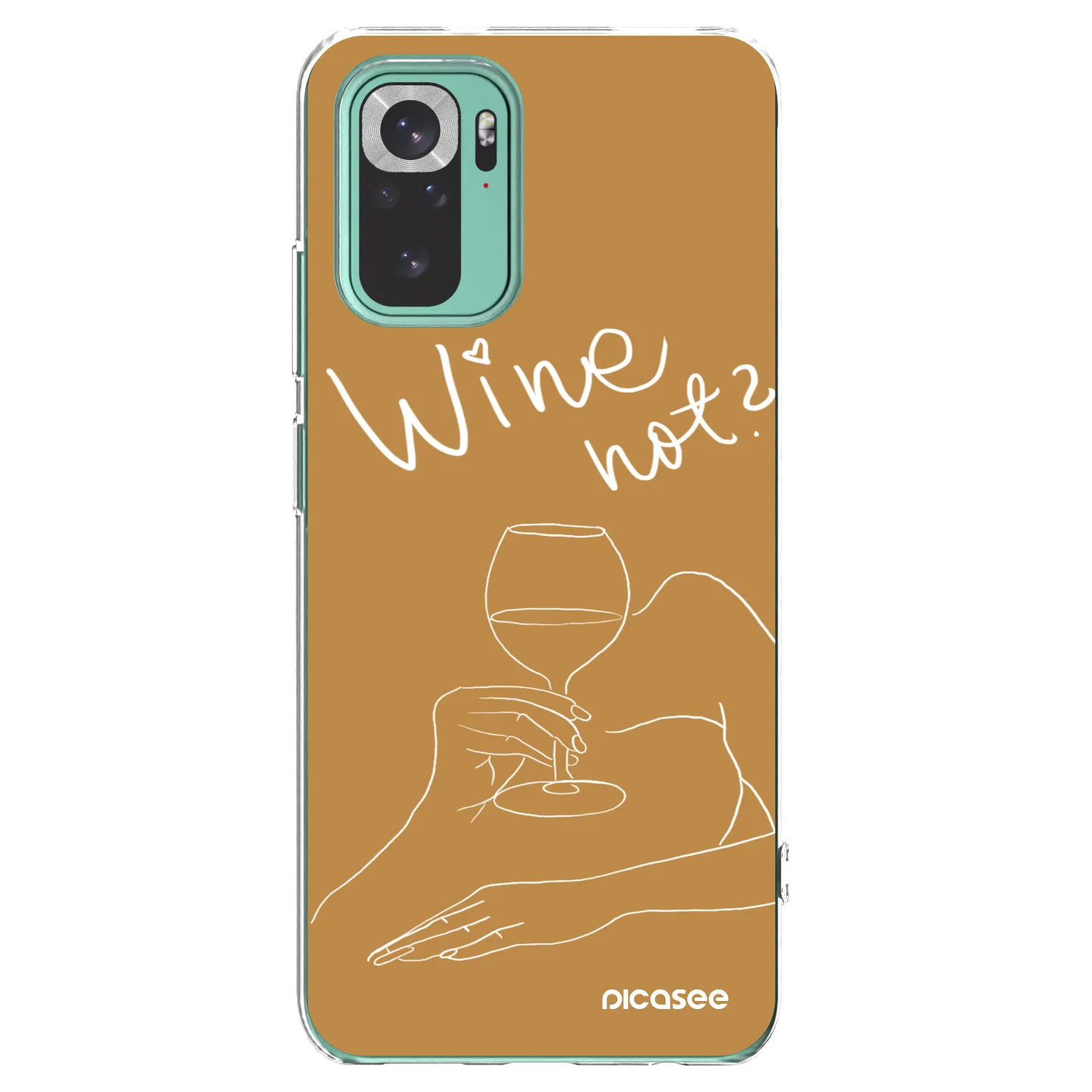 Picasee silikónový prehľadný obal pre Xiaomi Redmi Note 10 Pro - Wine not