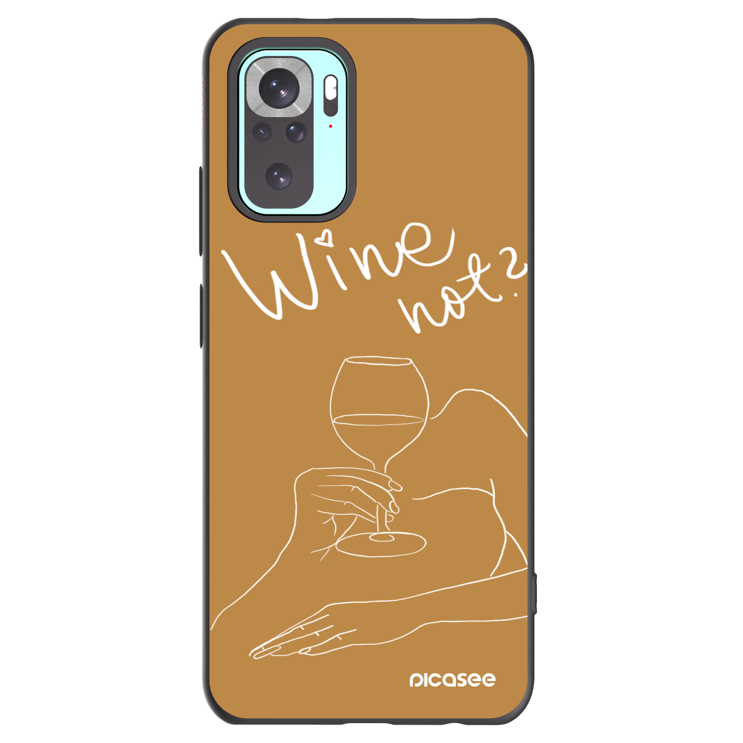 Picasee silikónový čierny obal pre Xiaomi Redmi Note 10 Pro - Wine not