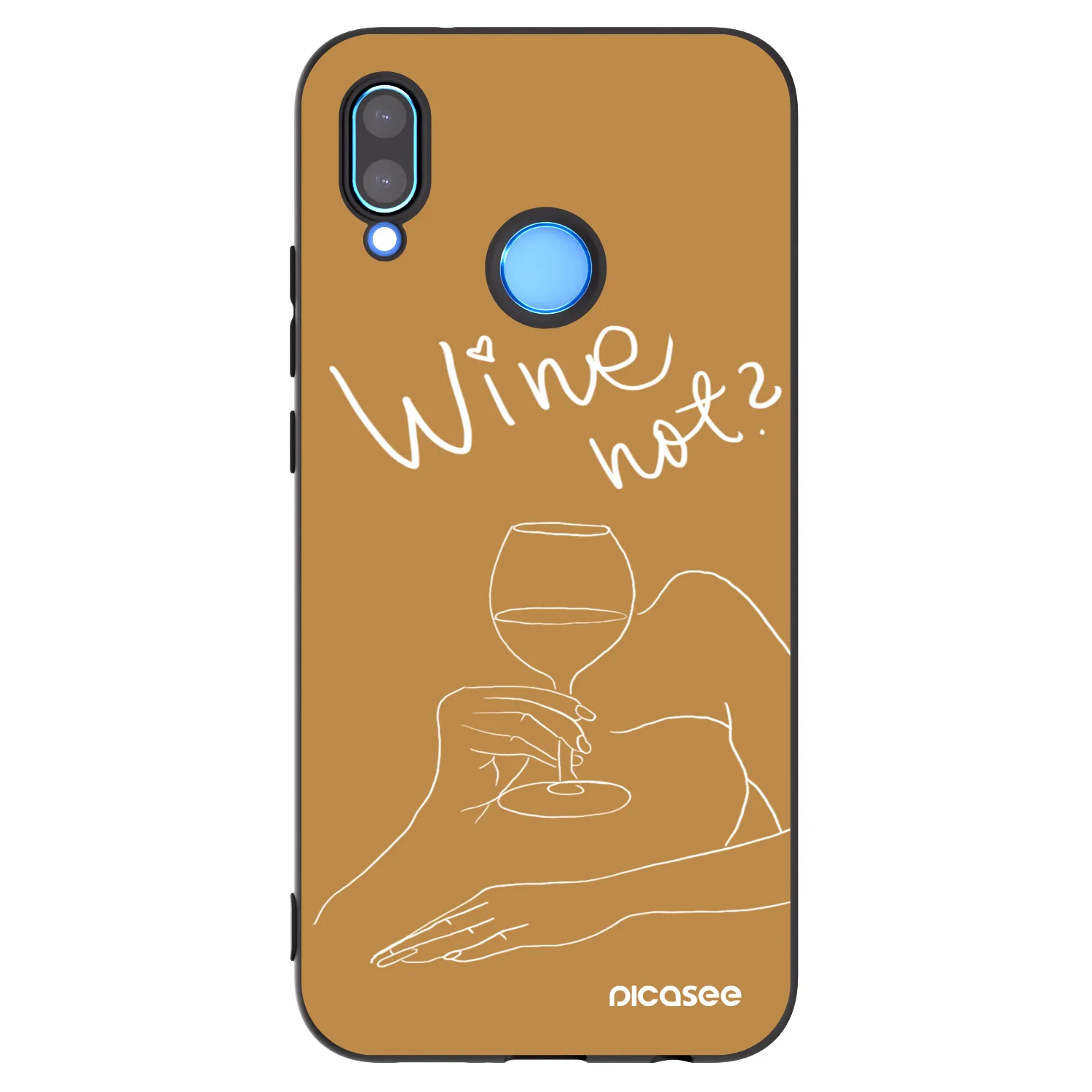 Picasee silikónový čierny obal pre Huawei P20 Lite - Wine not