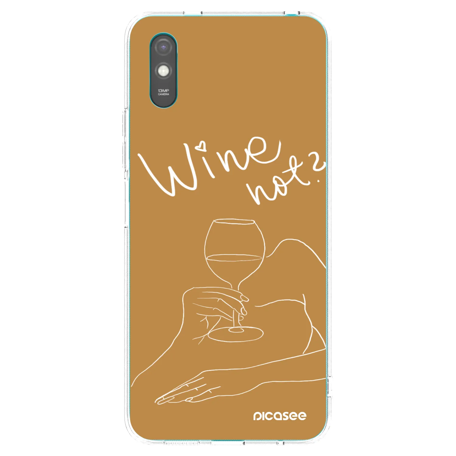 Picasee silikónový prehľadný obal pre Xiaomi Redmi 9AT - Wine not