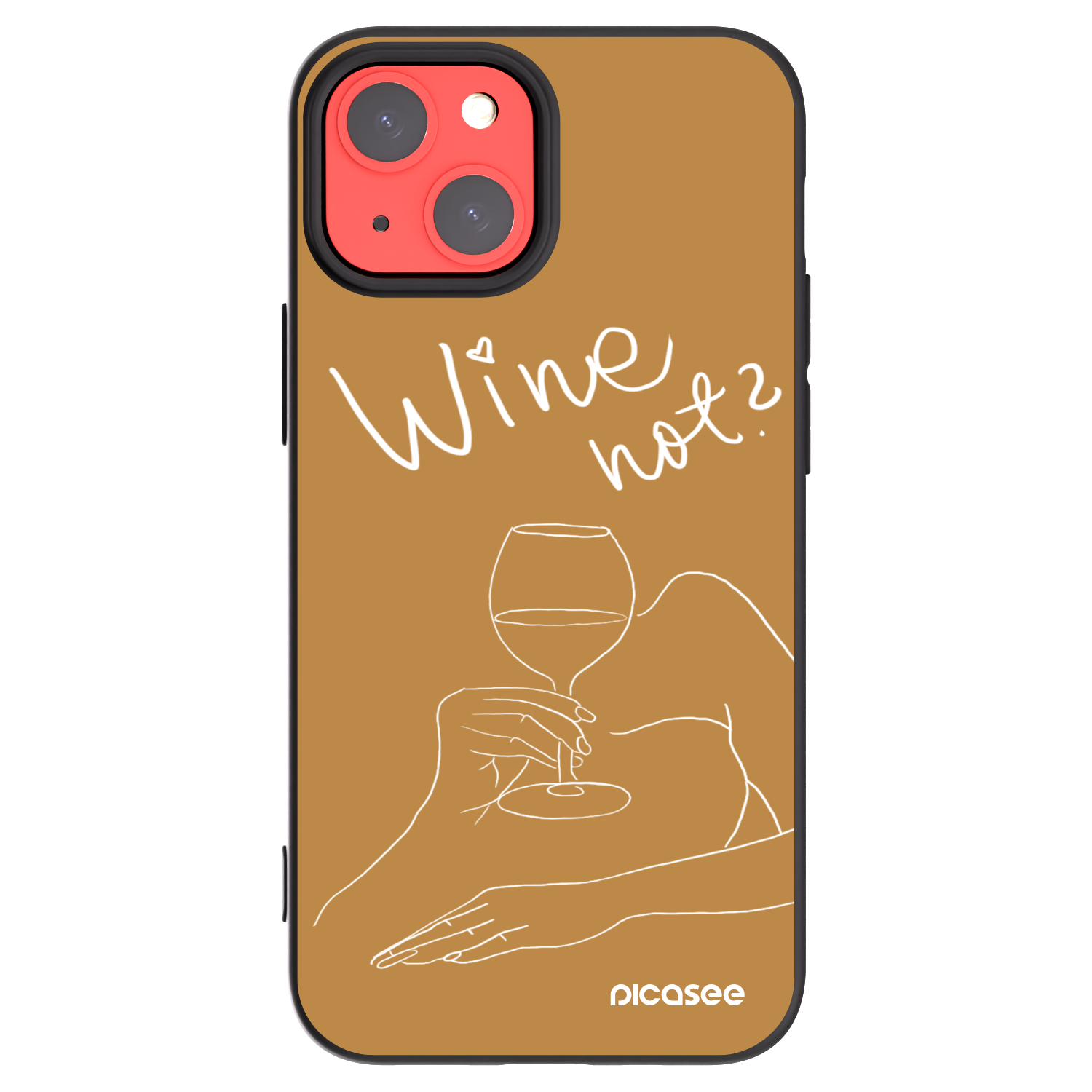 Picasee silikónový čierny obal pre Apple iPhone 13 mini - Wine not