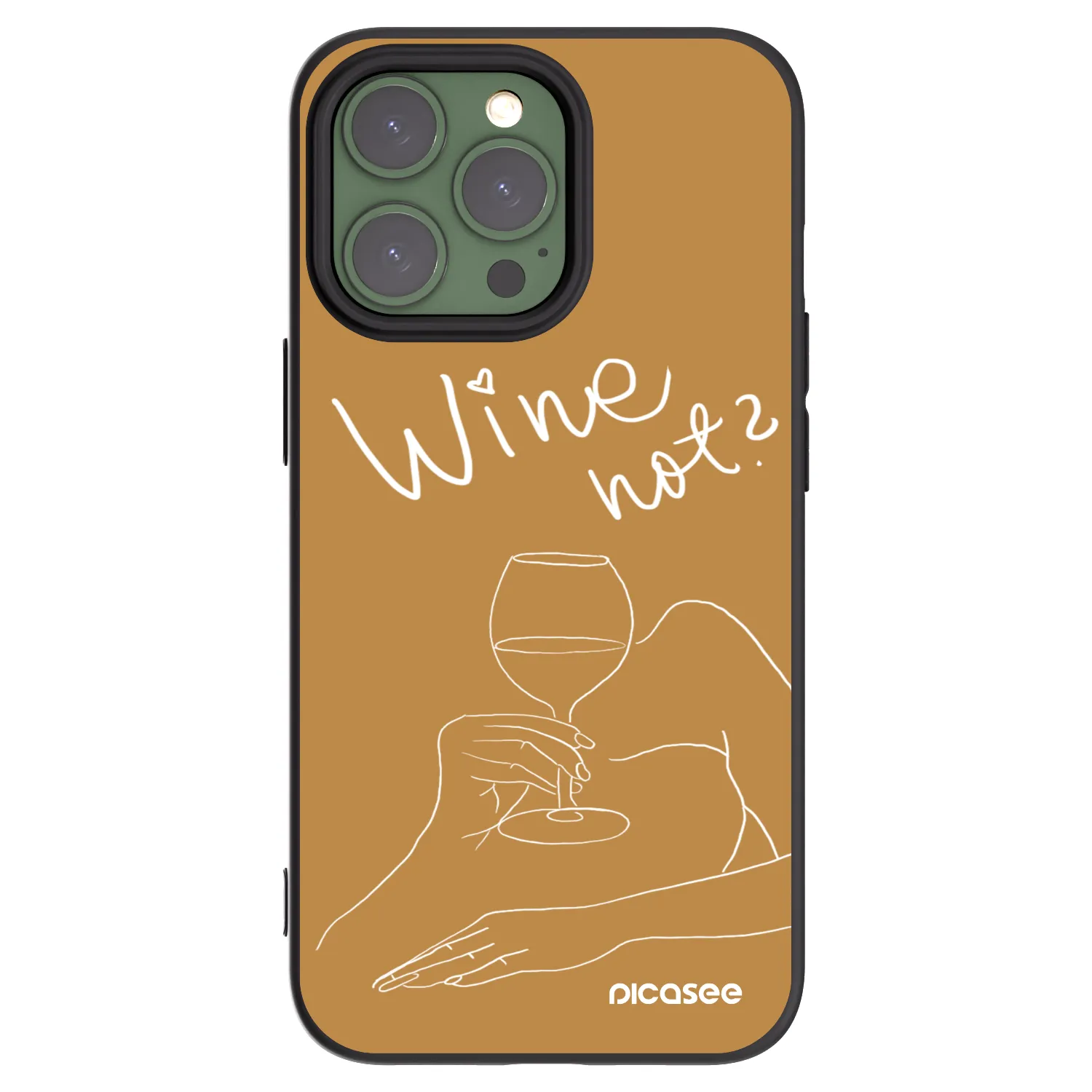 Picasee silikónový čierny obal pre Apple iPhone 13 Pro - Wine not
