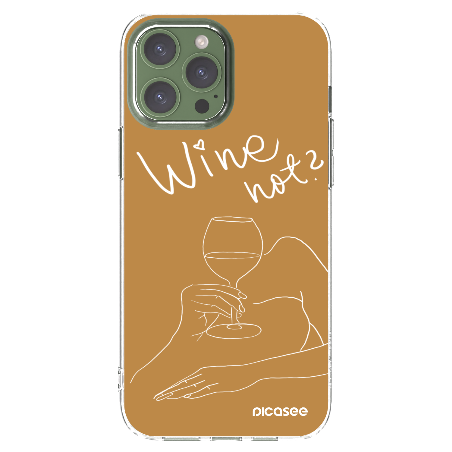 Silikónový prehľadný obal pre Apple iPhone 13 Pro Max - Wine not