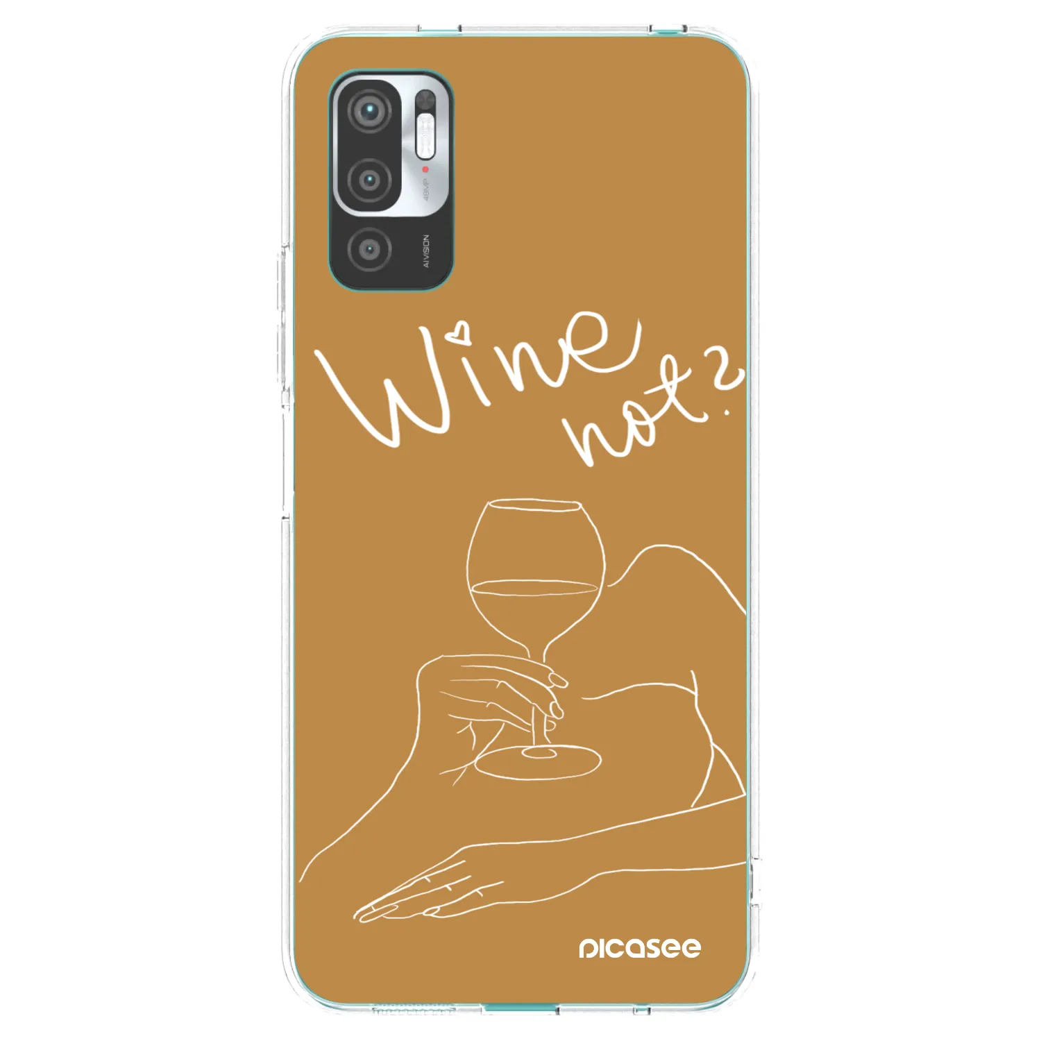 Picasee silikónový prehľadný obal pre Xiaomi Redmi Note 10 5G - Wine not