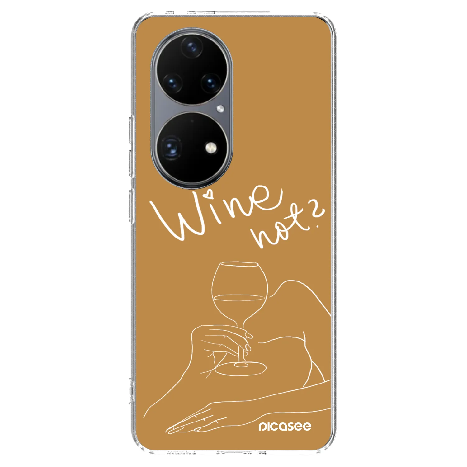 Picasee silikónový prehľadný obal pre Huawei P50 - Wine not