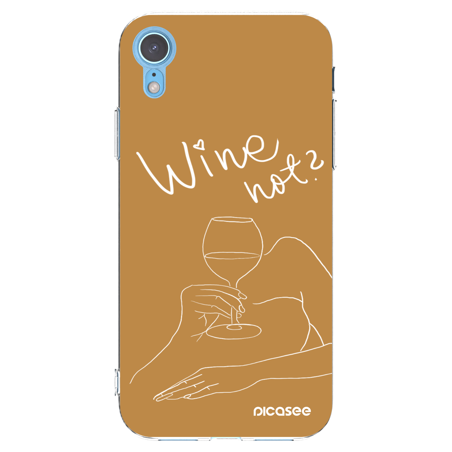 Picasee silikónový prehľadný obal pre Apple iPhone XR - Wine not
