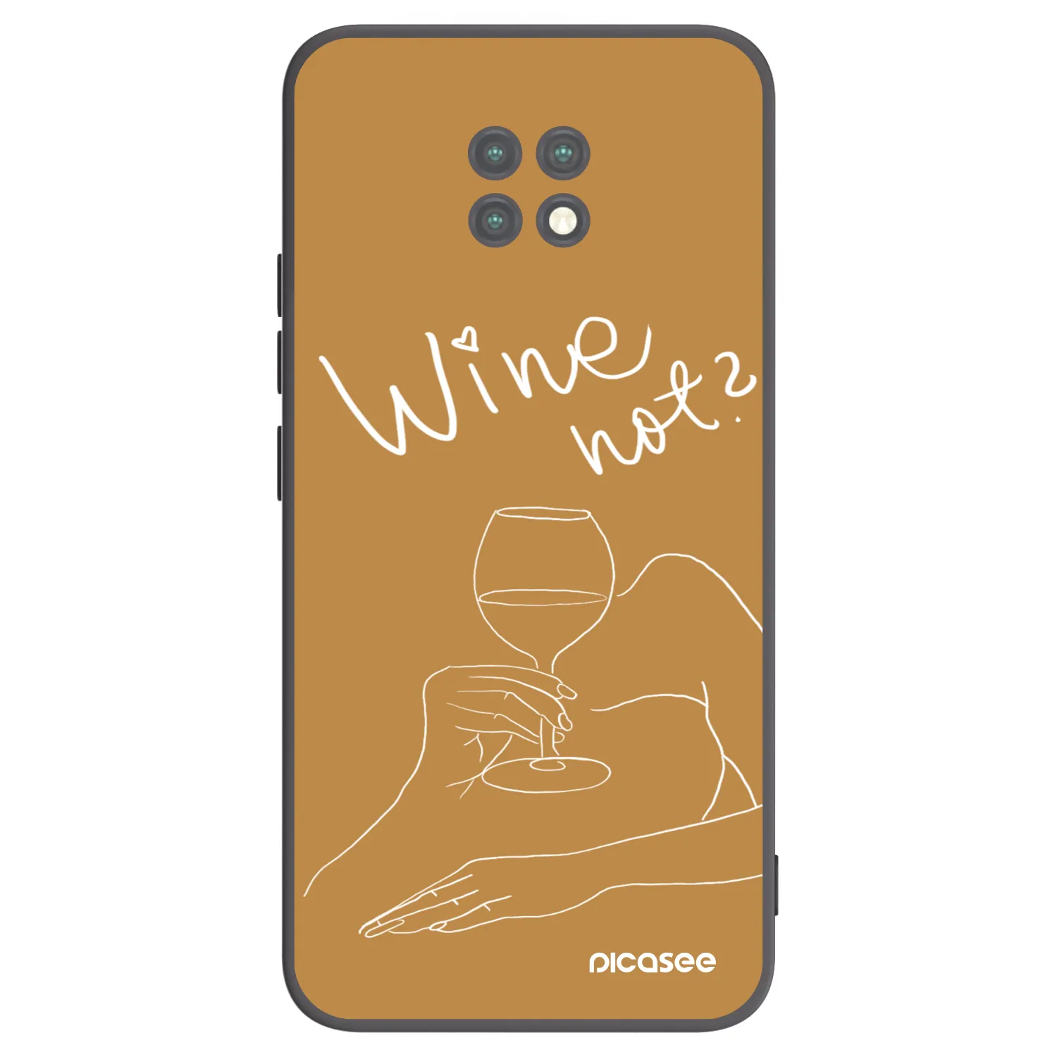 Picasee silikónový čierny obal pre Xiaomi Redmi Note 9T - Wine not