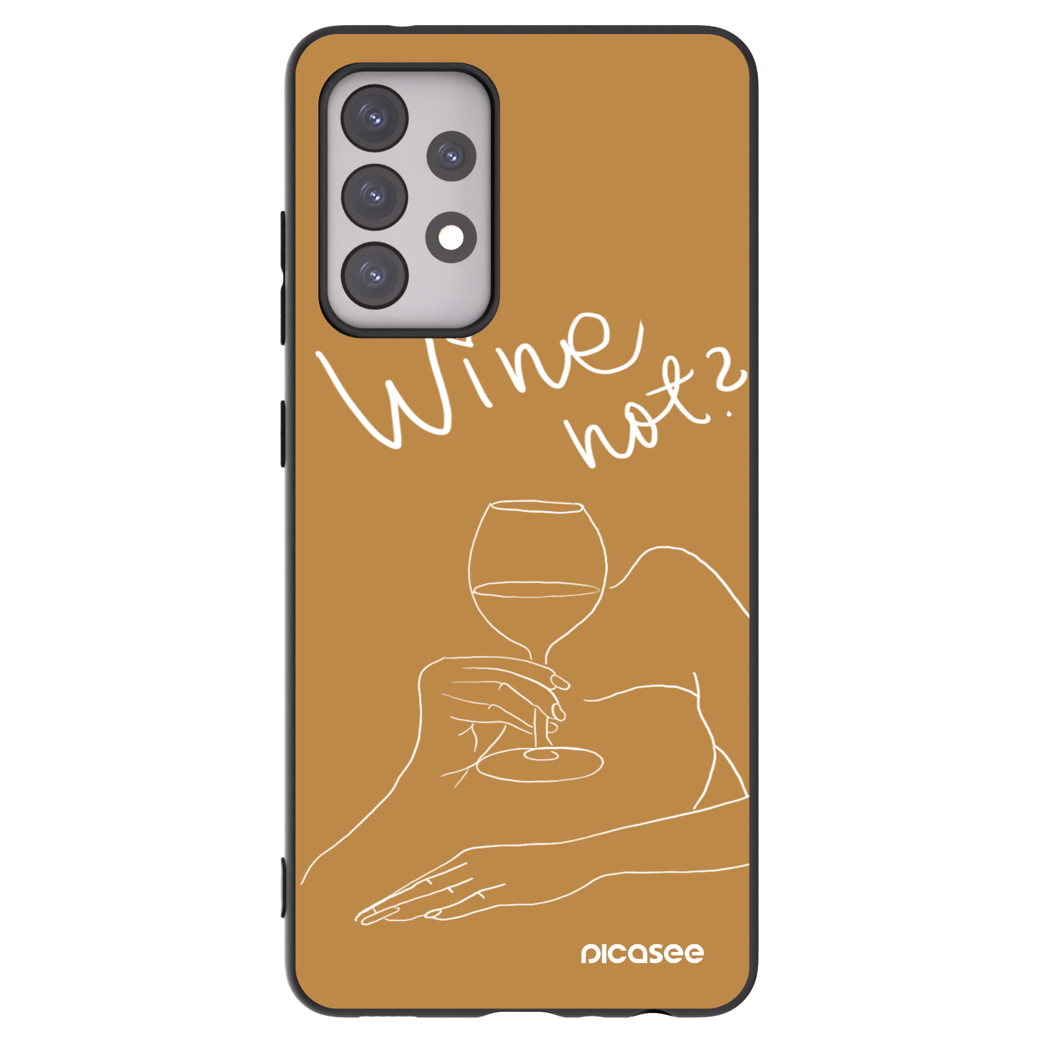Picasee silikónový čierny obal pre Samsung Galaxy A52s 5G A528B - Wine not