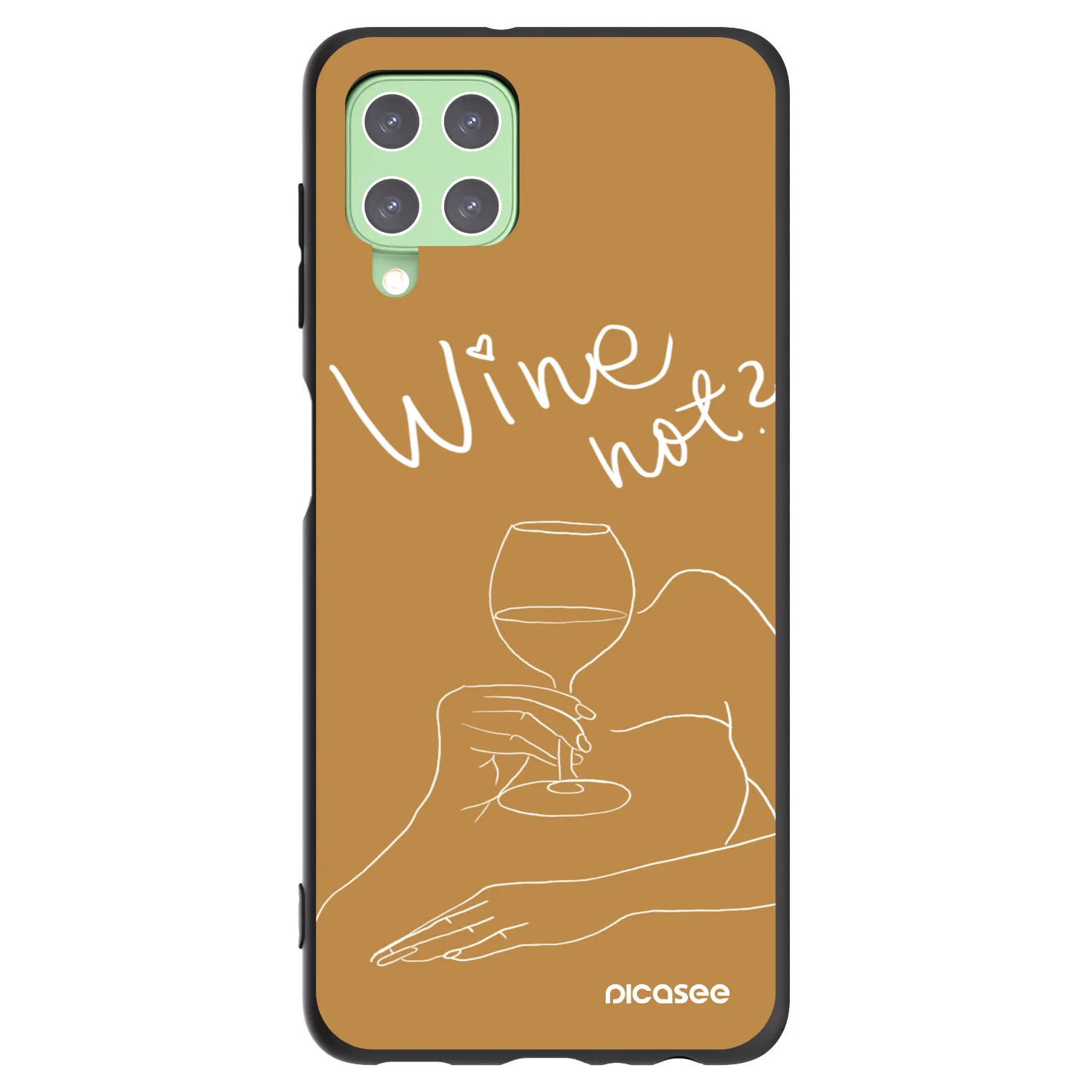 Picasee silikónový čierny obal pre Samsung Galaxy A22 A225F 4G - Wine not