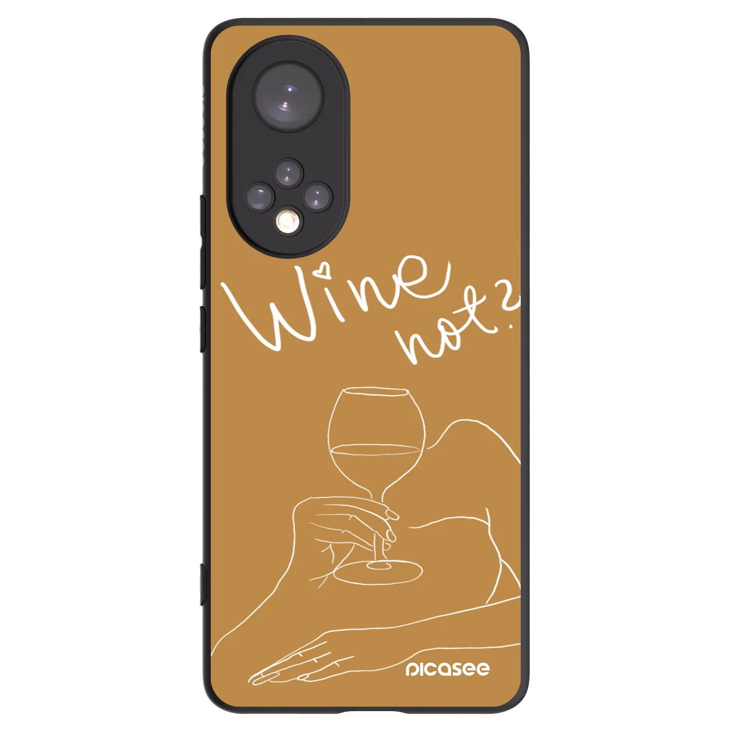Picasee silikónový čierny obal pre Huawei Nova 9 - Wine not