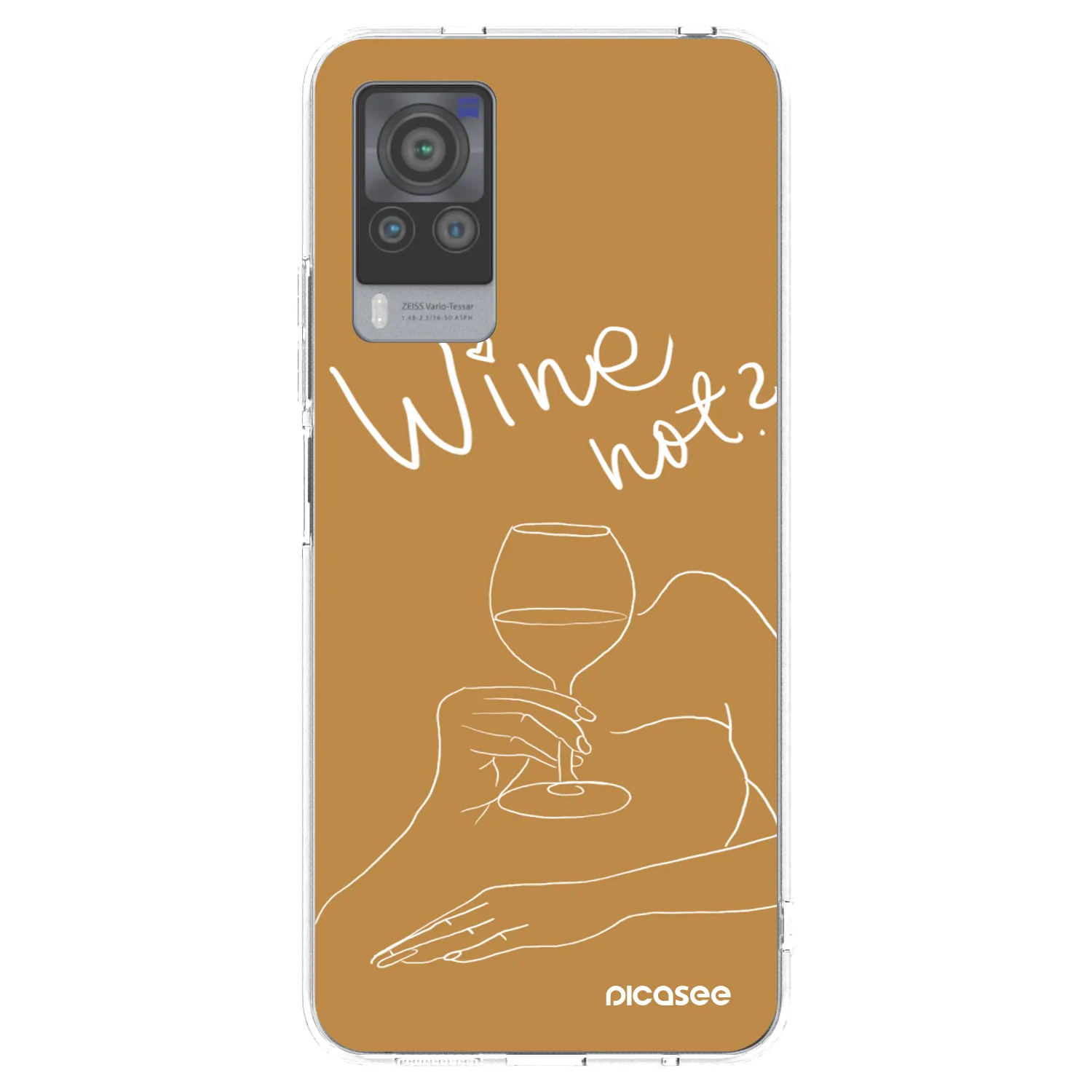 Picasee silikónový prehľadný obal pre Vivo X60 Pro 5G - Wine not