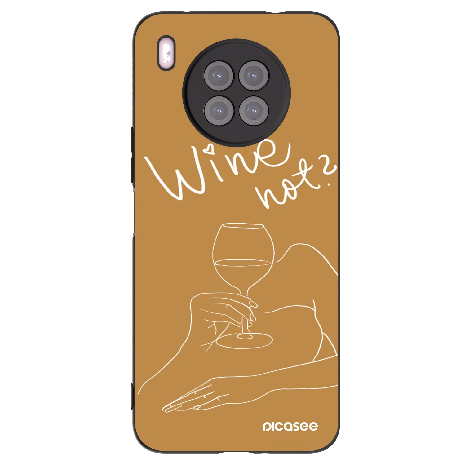 Picasee silikónový čierny obal pre Huawei Nova 8i - Wine not
