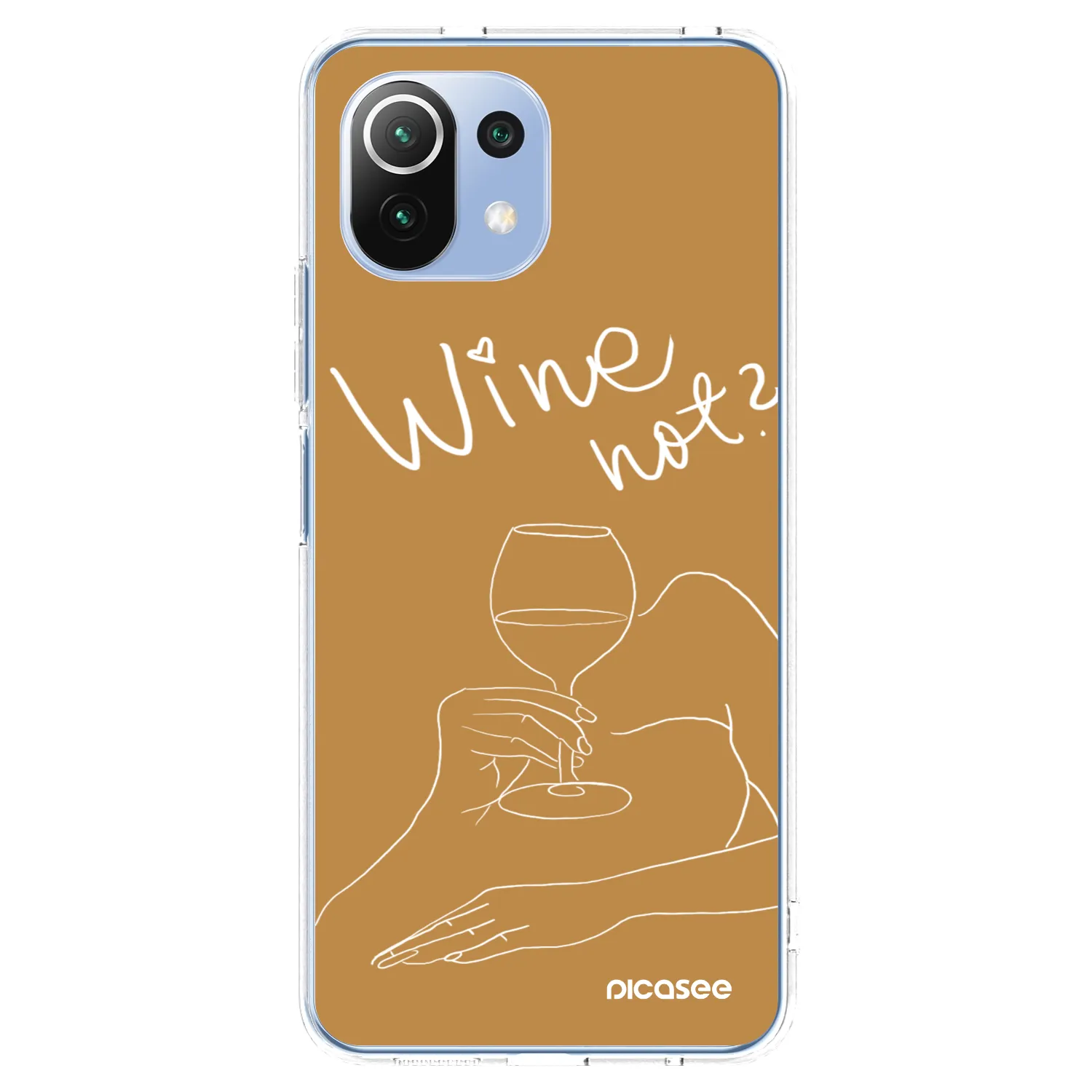 Picasee silikónový prehľadný obal pre Xiaomi 11 Lite 5G NE - Wine not