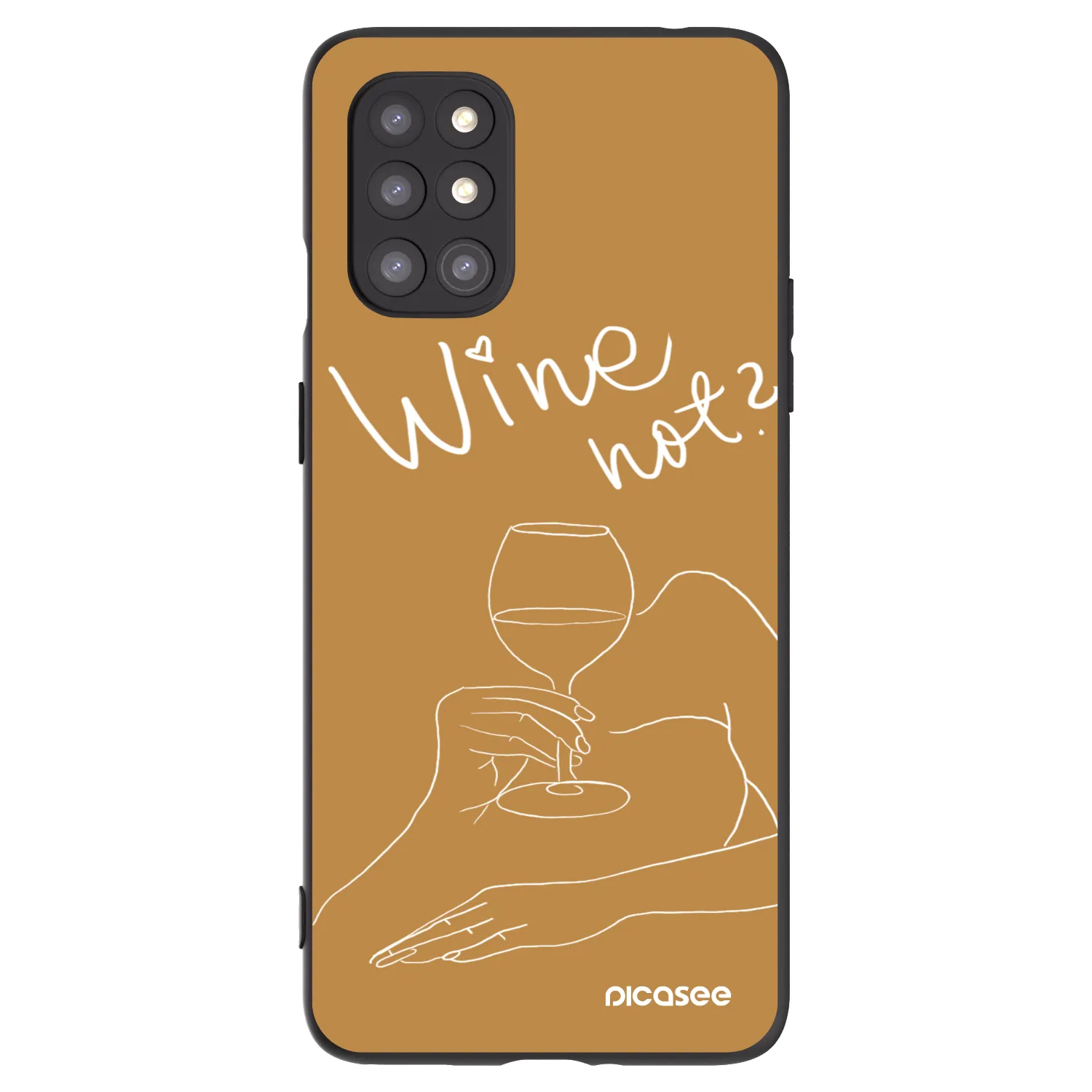 Picasee silikónový čierny obal pre OnePlus 8T - Wine not