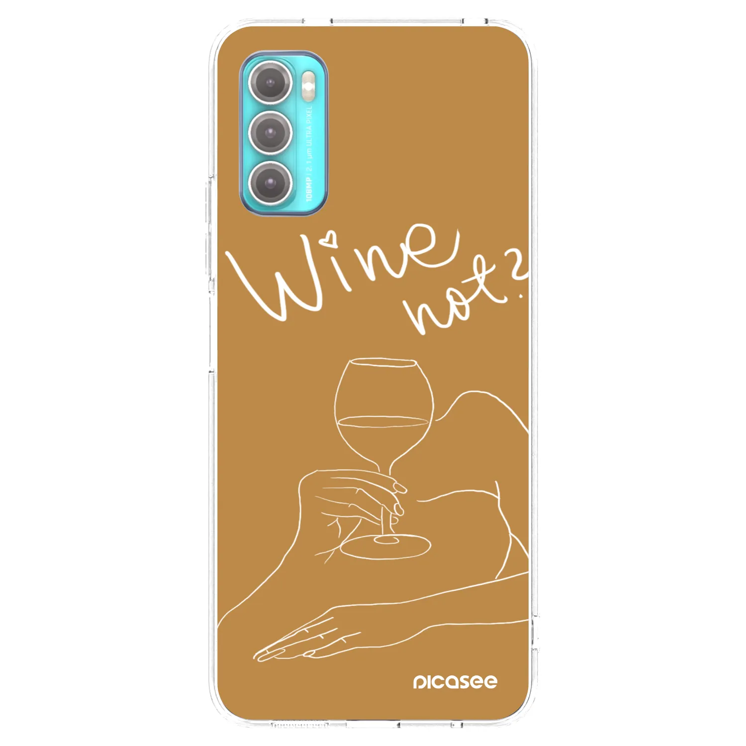 Picasee silikónový prehľadný obal pre Motorola Moto G60 - Wine not