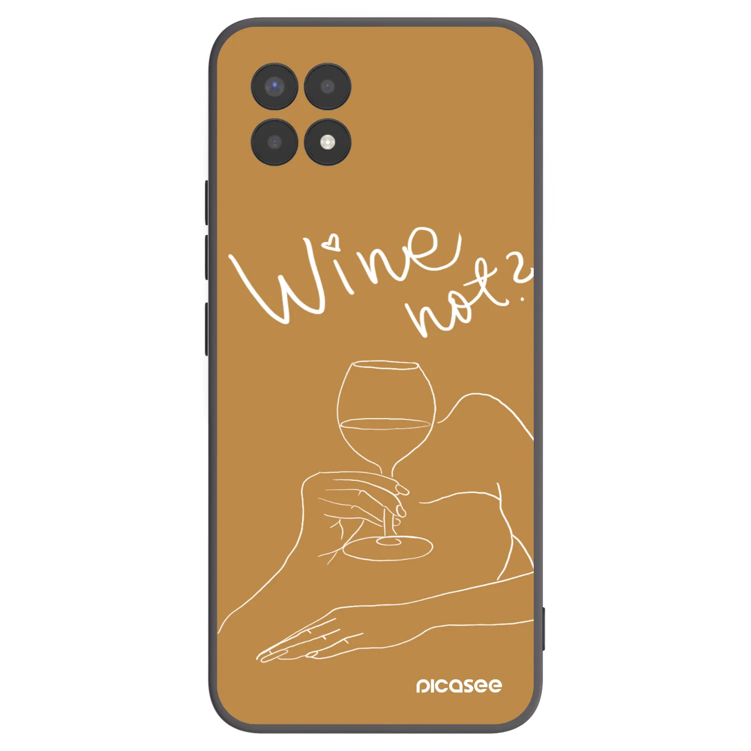 Picasee silikónový čierny obal pre Realme 8i - Wine not