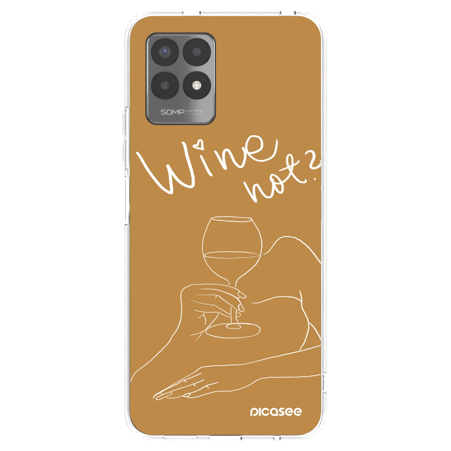 Picasee silikónový prehľadný obal pre Realme 8i - Wine not