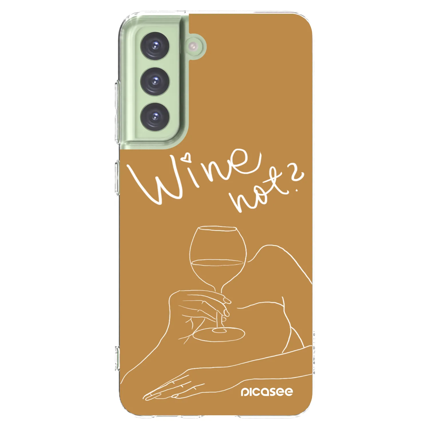 Picasee silikónový prehľadný obal pre Samsung Galaxy S21 FE 5G - Wine not
