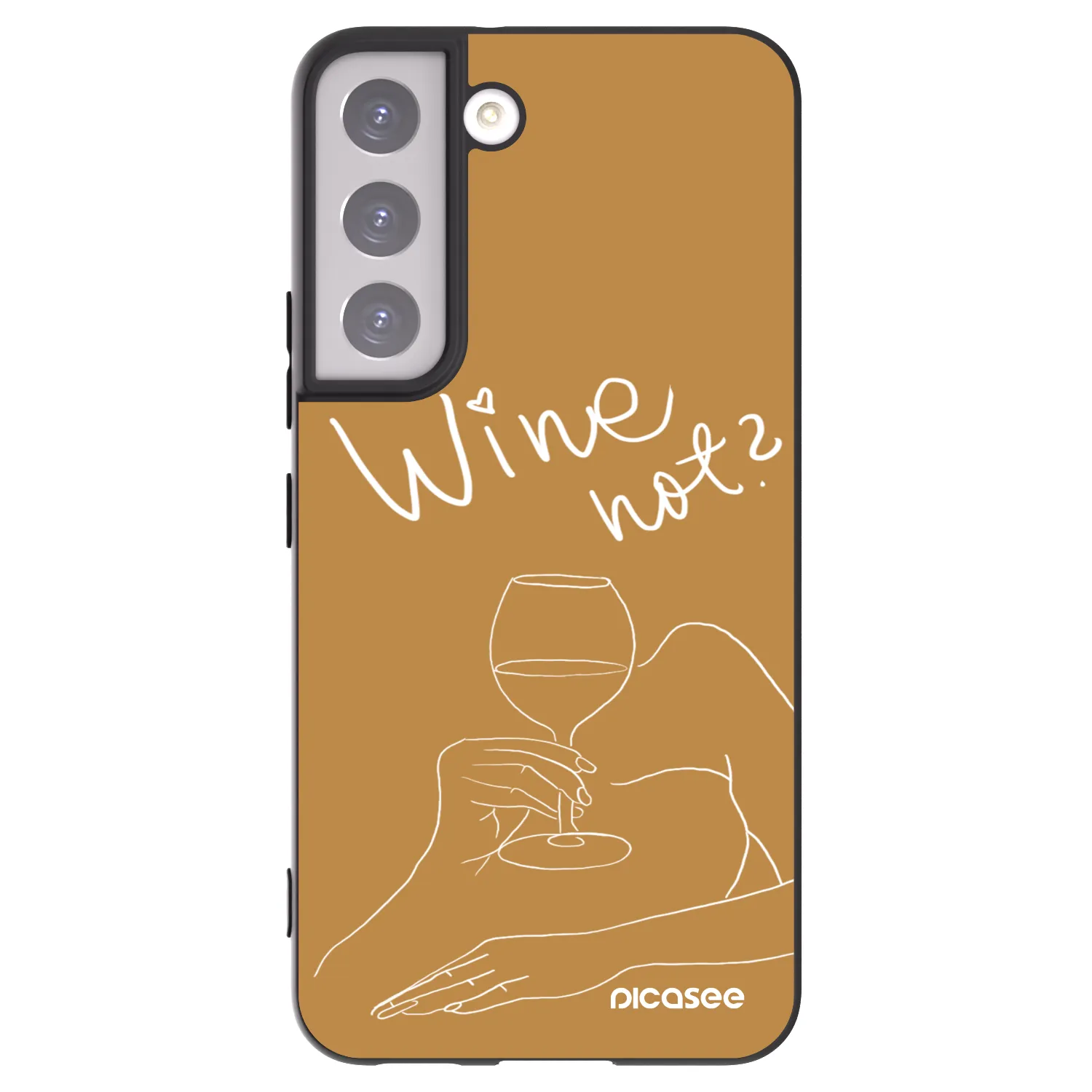 Picasee silikónový čierny obal pre Samsung Galaxy S22 5G - Wine not