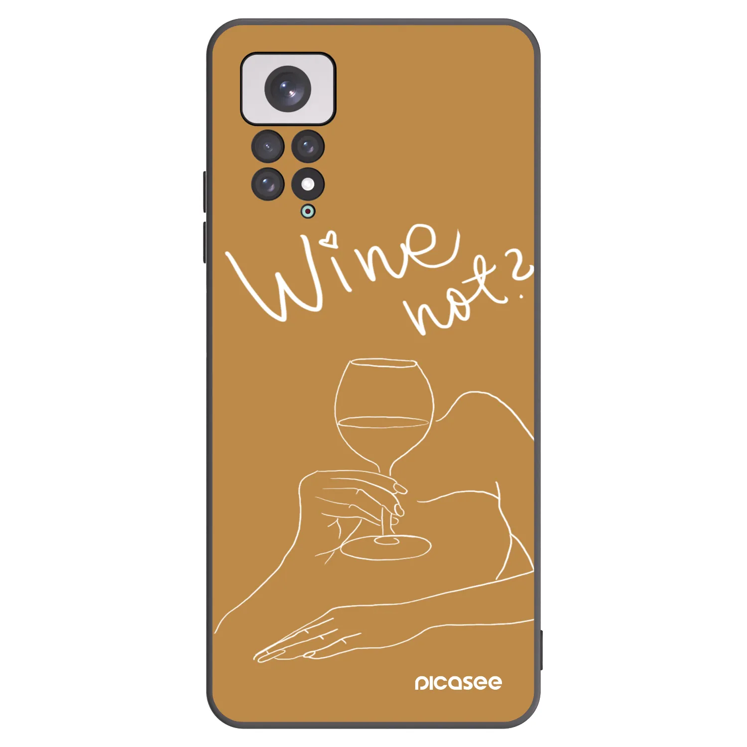 Picasee silikónový čierny obal pre Xiaomi Redmi Note 11 - Wine not